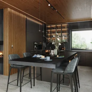 dom z basenem kuchnia 02