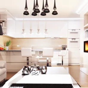 apartament z biokominkiem  
