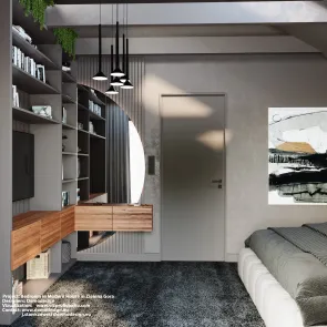 dom w ciemnych kolorach  