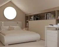 sypialnia i gabinet z sypialna na poddaszu  