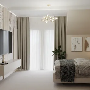 sypialnia i gabinet z sypialna na poddaszu  